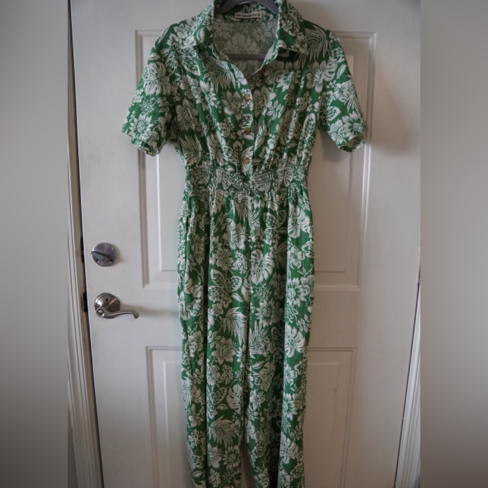 SM wardrobe Green Floral Jumpsuit
